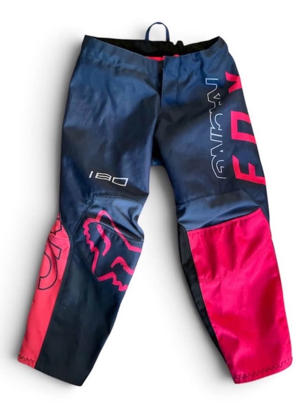 Fox 180 Kids Navy & Pink MX Pants